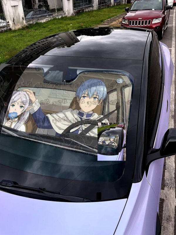 【海外代購】千鳥社 《汽車前擋遮陽－芙莉蓮與辛美爾》 二次元汽車遮陽防曬前擋開車葬送的芙莉蓮辛美爾Frieren精靈魔法使 