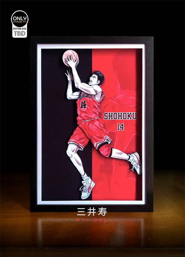 【海外代購】【80*40CM】刀刃工作室&神秘畫廊聯合出品-灌籃高手《湘北五虎》立體畫 