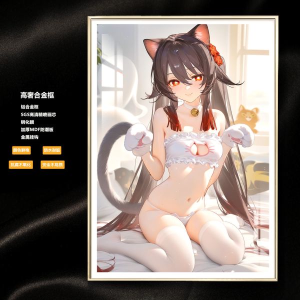 【海外代購】阿喵畫社 小貓娘 胡桃 8k超大高清裝飾畫 滑鼠墊 午睡毛毯 