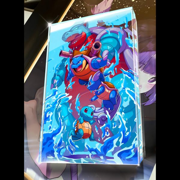 【海外代購】阿喵畫社 第六十五彈動漫卡磚寶可夢 亞克力加厚紀念收藏磚精裱卡磚畫 