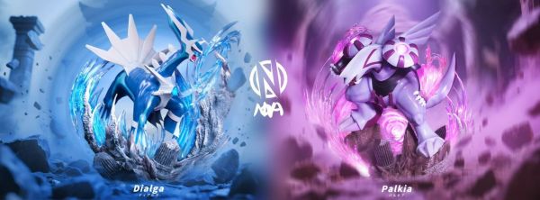 【預定】NOVA 寶可夢神獸輕雕像系列 帝牙盧卡&帕路奇亞 