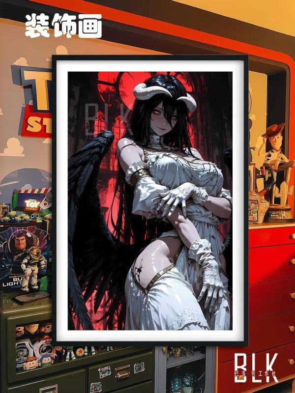 【海外代購】巴洛克《白衣雅兒貝德》Overlord裝飾畫冰箱貼 