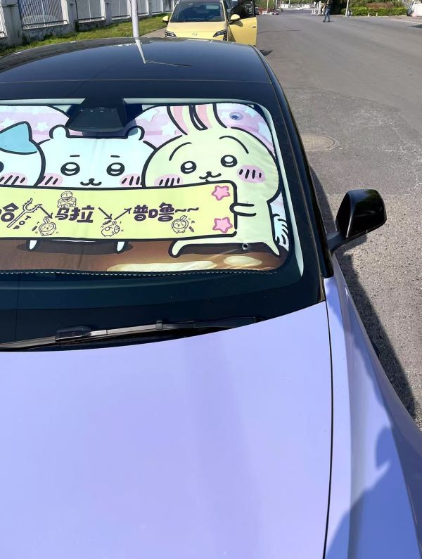 【海外代購】千鳥社 吉伊卡哇 哈奇 小八 烏薩奇 二次元可愛汽車遮陽防曬前擋風玻璃 