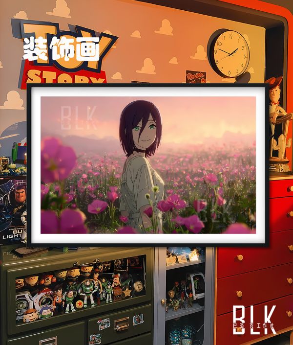 【海外代購】巴洛克 《花叢蕾塞》Chainsaw Man鏈鋸人蕾塞篇reze電次帕瓦瑪奇瑪動畫裝飾畫冰箱貼 