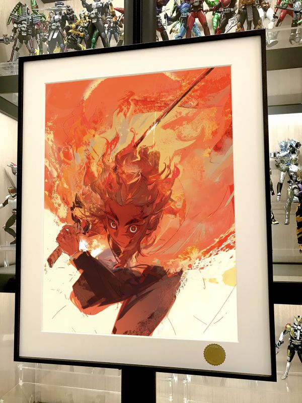 【海外代購】星空 《紅色炎柱》煉獄杏壽郎狛治戀雪鬼滅之刃無限城篇猗窩座動漫裝飾畫 