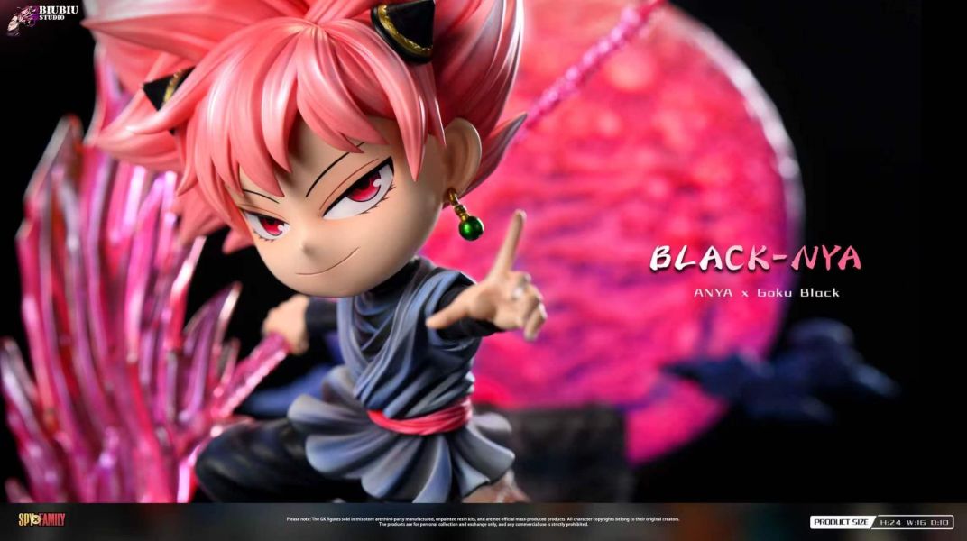 【預定】Biubiu 阿尼亞龍珠cos系列 第1彈 超級賽亞人桃紅 黑尼亞 
