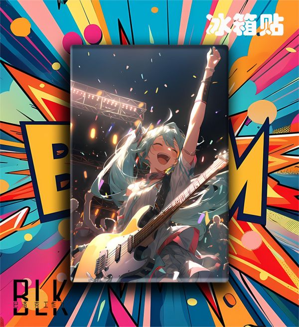 【海外代購】巴洛克 初音未來miku公主殿下 動漫藝術裝飾畫/壓克力冰箱貼 