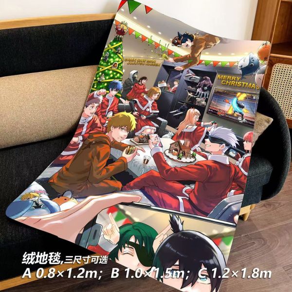 【海外代購】千鳥社 《咒語電鋸聖誕》咒術回戰鏈鋸人五條悟電次聖誕節睡毯地毯裝飾畫 