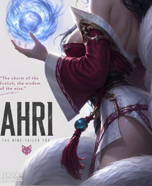 【海外代購】H2 《九尾妖狐》英雄聯盟阿狸Ahri裝飾畫 