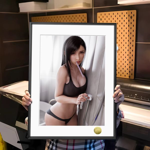 【海外代購】皇呱 《清晨誘惑蒂法》 最終幻想Ⅶ清晨誘惑刷牙蒂法週邊裝飾畫 