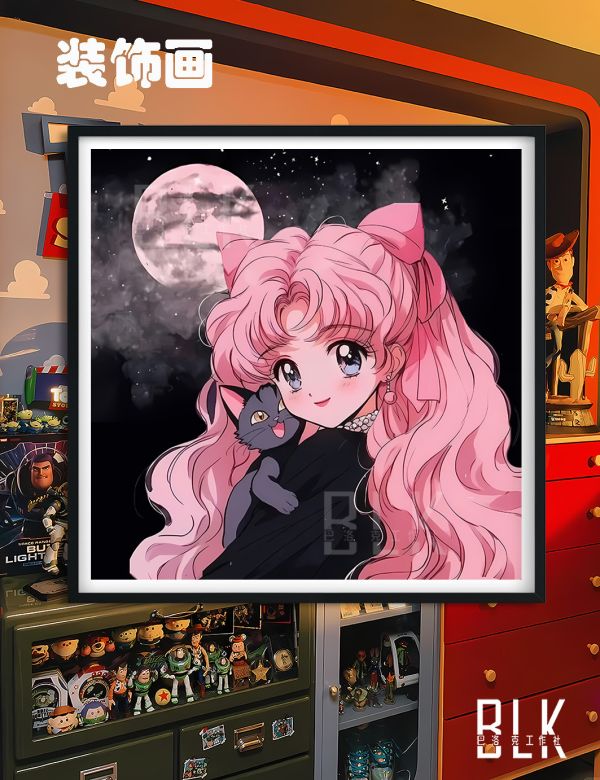 【海外代購】巴洛克 月亮美少女戰士水兵月月野兔小兔倩妮迪公主Sailor Moon動漫裝飾畫/冰箱貼 