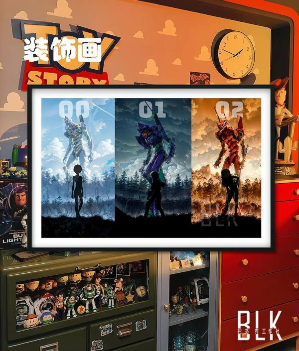 【海外代購】巴洛克 《EVA機甲》天鷹戰士綾波麗明日香裝飾畫冰箱貼 
