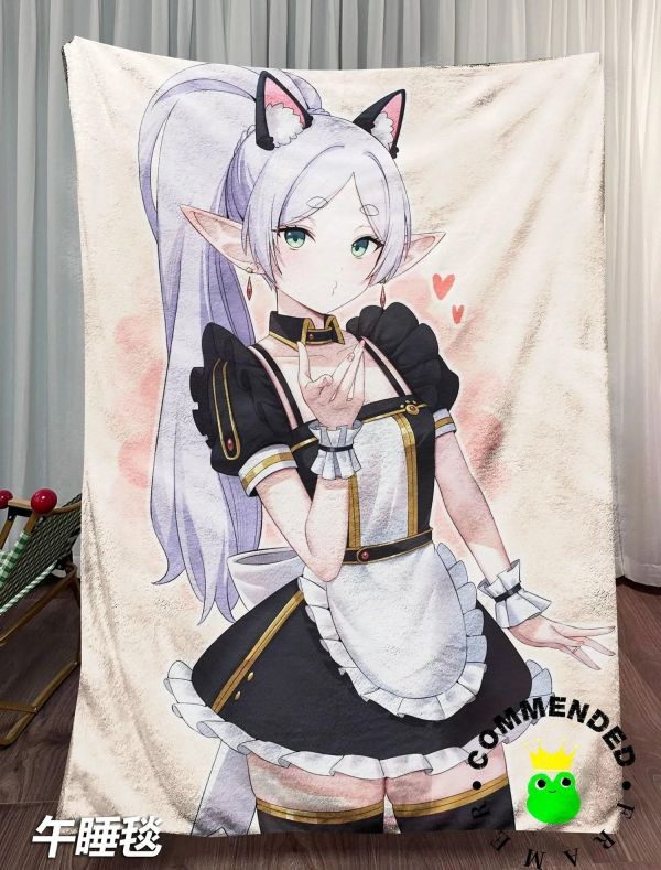 【海外代購】皇呱 《可愛女僕》葬送的芙莉蓮裝飾畫 午睡毯 地毯 