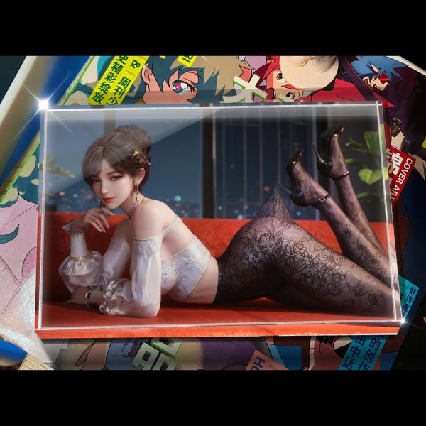 【海外代購】阿喵畫社 墨紗韻 徐欣 8k主題高清裝飾畫 透明卡磚 冰箱貼 