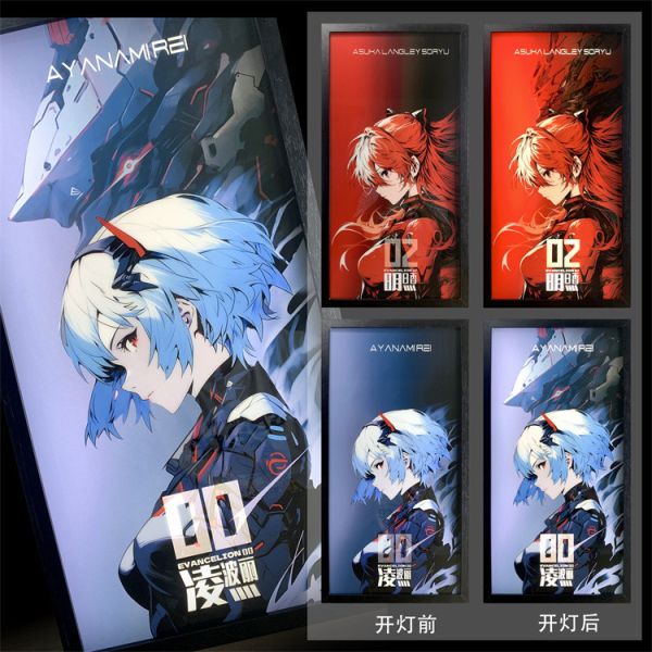 【海外代購】萌萌匠 EVA 新世紀福音戰士明日香綾波麗導光畫 