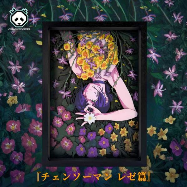 【海外代購】凹凸Panda 鏈鋸人蕾塞Chainsaw Man電鋸人Reze電次瑪奇瑪帕瓦動畫週邊手工立體掛畫 蕾塞B款 