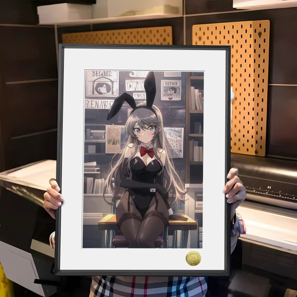 【海外代購】皇呱 《兔女郎櫻島麻衣》 青春豬頭少年不會夢到兔女郎學姐櫻島麻衣週邊裝飾畫 午睡毯 地毯 
