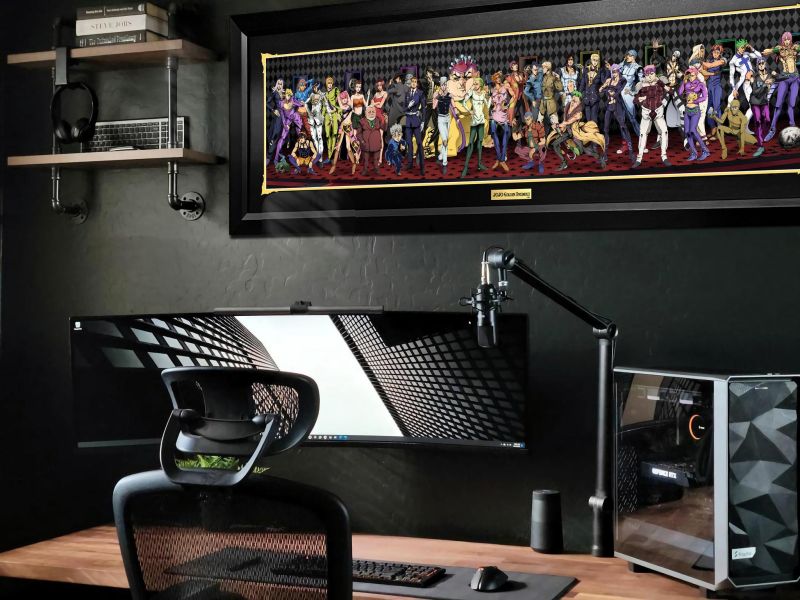 【海外代購】千鳥社 《JOJO—黃金群像》 JOJO的奇妙冒險黃金之風喬魯諾布加拉提小隊承太郎全家福長幅裝飾畫 