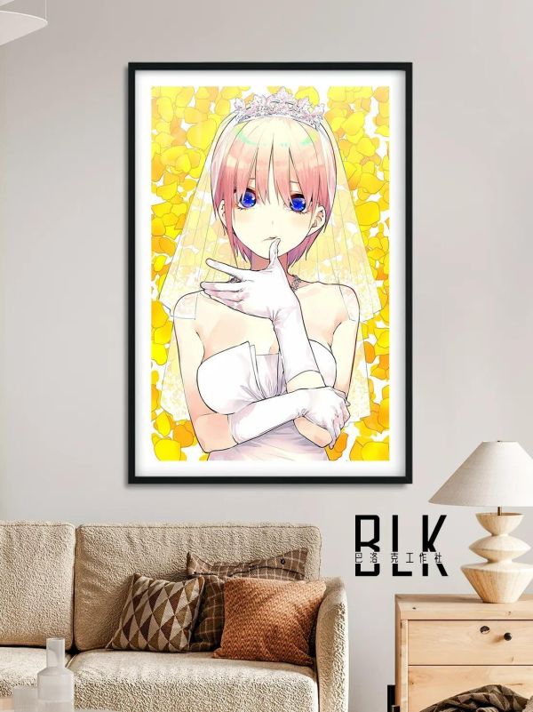 【海外代購】巴洛克 《一花》五等分的花嫁裝飾畫冰箱貼 