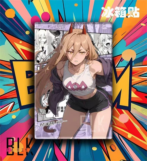 【海外代購】巴洛克 《漫格三鷹朝》電鋸人瑪奇瑪帕瓦蕾塞鏈鋸人電次早川秋動漫裝飾畫冰箱貼 