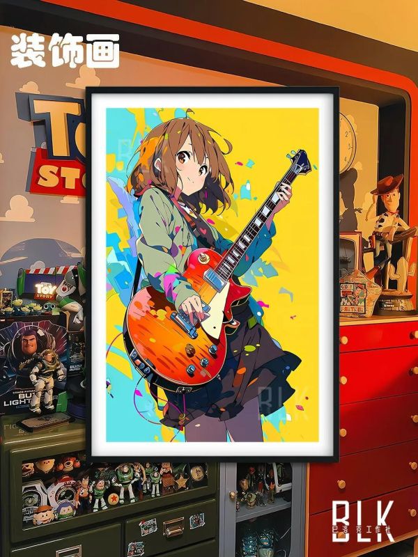 【海外代購】巴洛克 《炫彩平澤唯》輕音少女呆唯K-ON！裝飾畫冰箱貼 