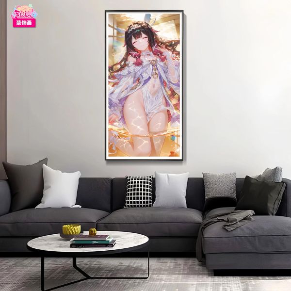 【海外代購】阿喵畫社 鏡花水月 哥倫比亞 豎版新品8k主題高清裝飾畫 等身枕 床頭地墊  冰箱貼 