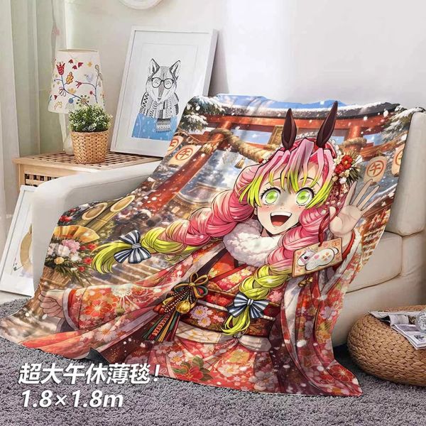 【海外代購】千鳥社《蜜璃的馬年元氣問候》鬼滅之刃春節午睡毯地毯裝飾畫 