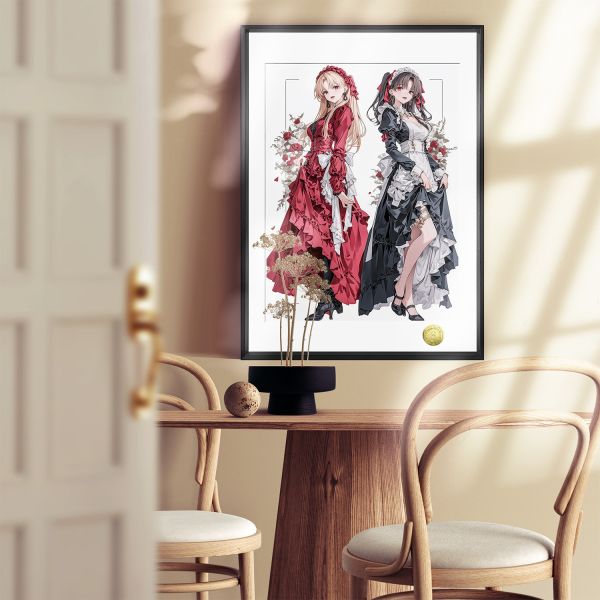 【海外代購】皇呱 《貴族姊妹》 Fate貴族姊妹埃列什基伽勒&伊西塔爾同人周邊裝飾畫 午睡毯 地毯 