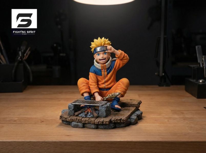 【預定】Fighting Sprit 火影童年鳴人吃烤魚 