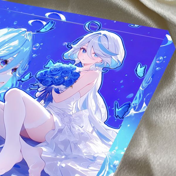 【海外代購】阿喵畫社 深海 芙寧娜 1.9cm厚大雙層透明收藏裝飾磚 
