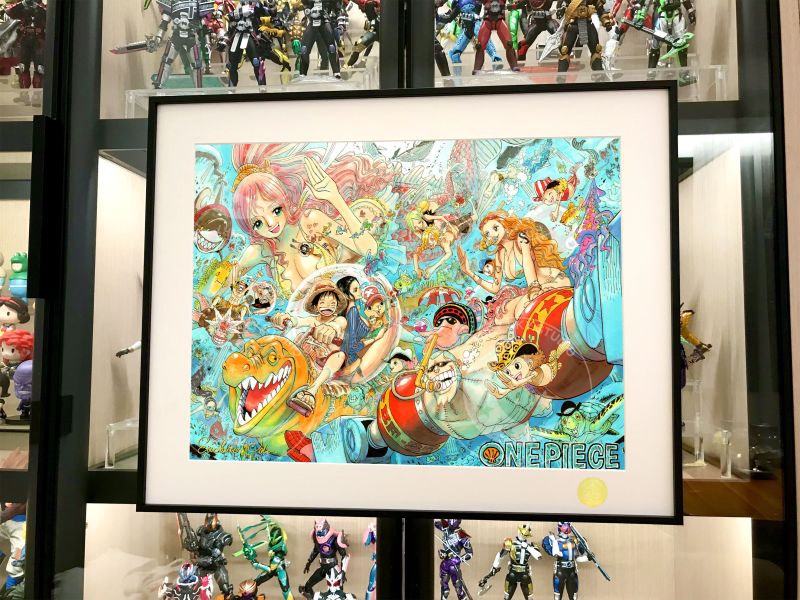 【海外代購】星空《魚人島》海賊王路飛白星羅賓裝飾畫 