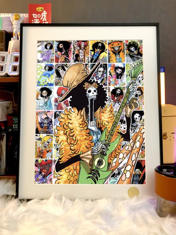 【海外代購】星空 《成長之路布魯克》魯夫娜美羅賓海賊王索隆山治喬巴onepiece動漫裝飾畫 