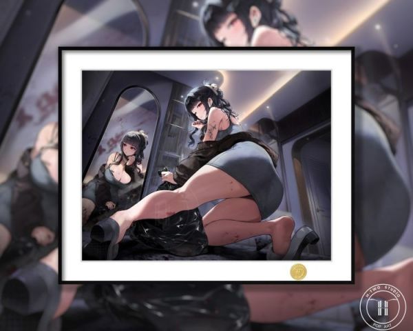 【海外代購】H2 《D:殺手妻子》勝利女神妮姬Nikke裝飾畫 