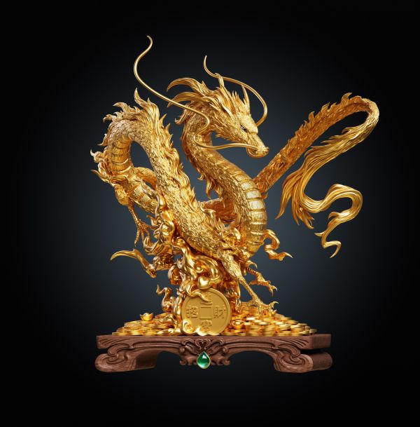 【預定】wawa 招財系列-招財千尋白龍 賑早見琥珀主 