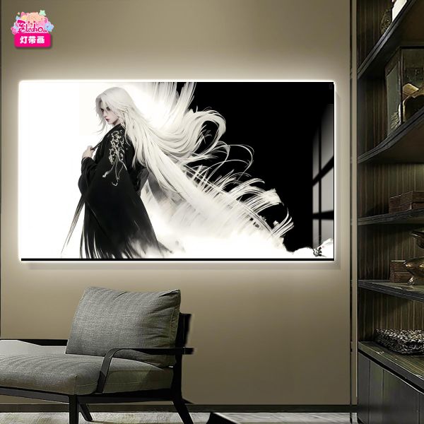 【海外代購】阿喵畫社 墨染 王林 主題裝飾氛圍感發光燈帶裝飾畫 發光滑鼠墊 書桌墊 午睡毛毯 床頭地墊 冰箱貼 