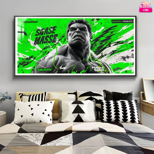 【海外代購】阿喵畫社 漫威英雄雷神浩克 8k主題高清裝飾畫 床頭地墊 滑鼠墊 