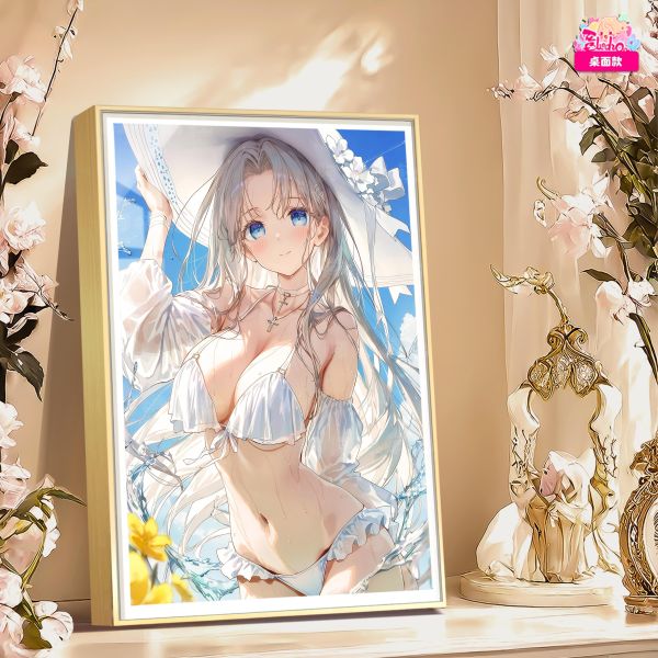 【海外代購】阿喵畫社 夏季時光 約克夏 8k主題超清裝飾畫 地墊  午睡毛毯 冰箱貼 