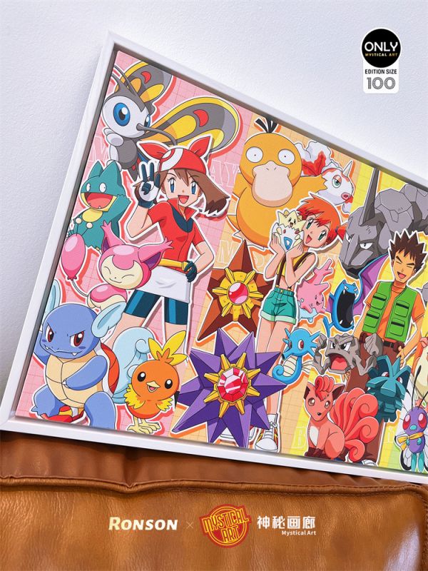 【海外代購】【100*25CM】神秘畫廊 Ronson RAINBOW系列06 小智主角團裝飾畫01 