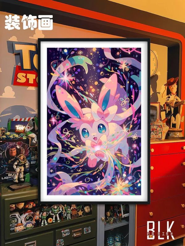 【海外代購】巴洛克 《仙子伊布》裝飾畫 寶可夢 