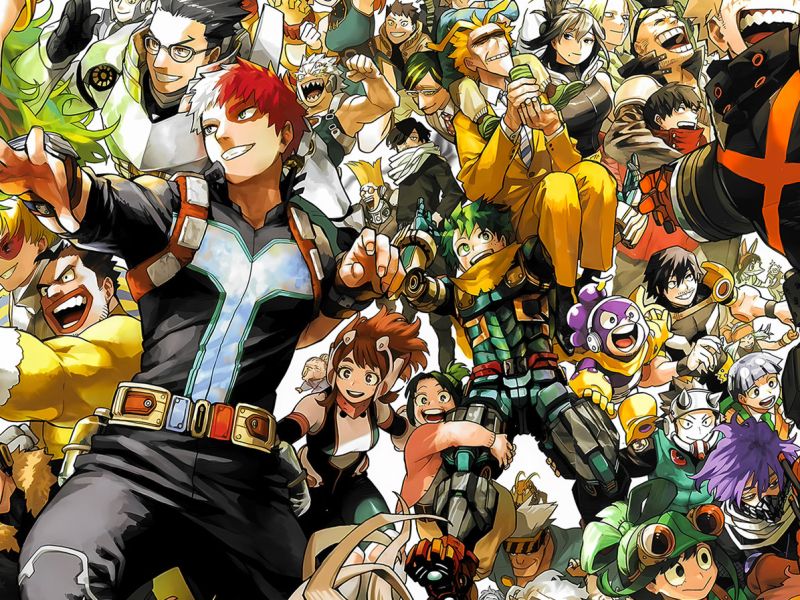 【海外代購】星空 《英雄全員》我的英雄學院綠谷出久deku爆豪勝己禦茶子歐爾麥特All·Might裝飾畫 