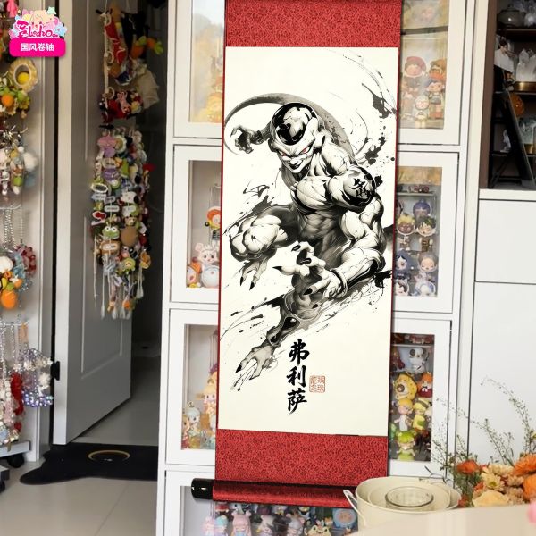 【海外代購】阿喵畫社 費立薩 國風捲軸錦緞高清精裱畫 