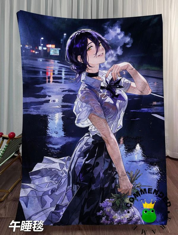 【海外代購】皇呱 《雨中漫步蕾塞》鏈鋸人裝飾畫 午睡毯 地毯 