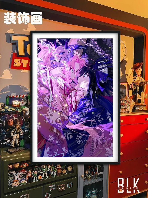 【海外代購】巴洛克 《小櫻佐助》火影忍者九尾仙人裝飾畫 