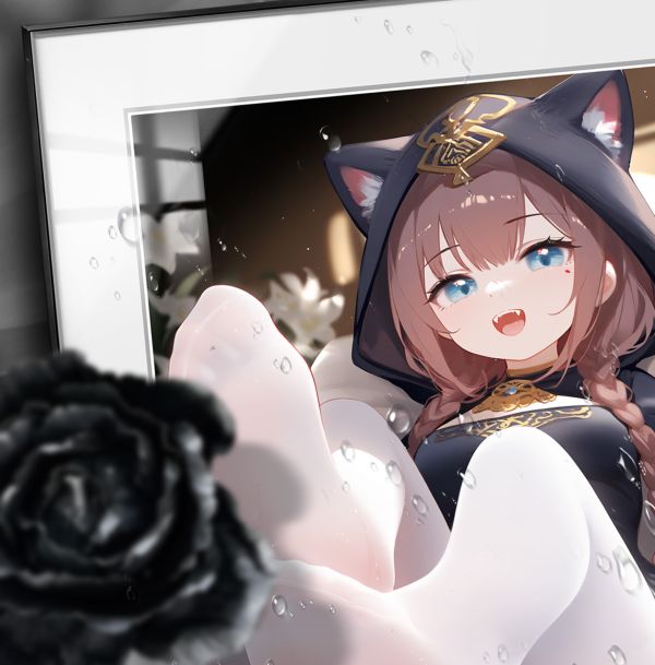 【海外代購】阿喵畫社 五星狙擊 白絲 佩佩 展館級明日方舟12k超清精裱畫 
