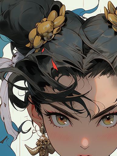 【海外代購】巴洛克 《帥氣春麗》街頭霸王Chun-Li遊戲卡普空動漫裝飾畫冰箱貼 