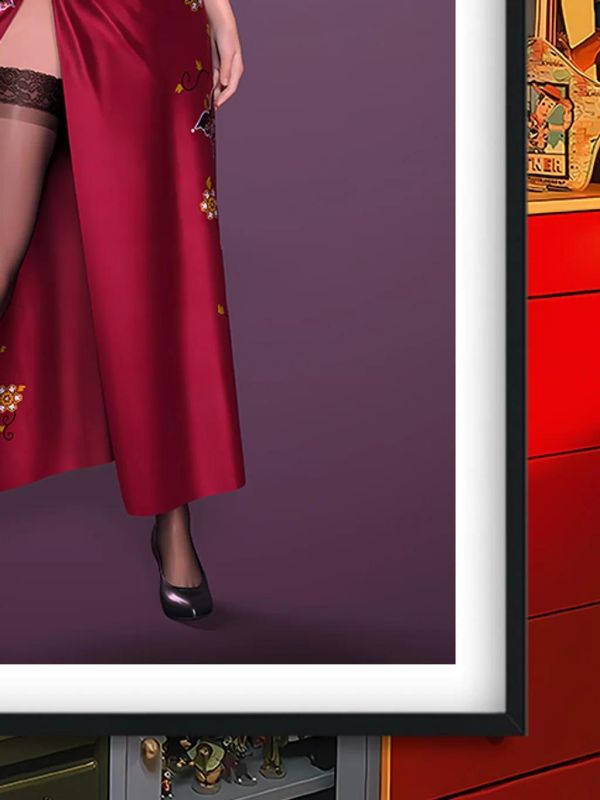 【海外代購】巴洛克《旗袍艾達王》生化危機9里昂飾畫冰箱貼 