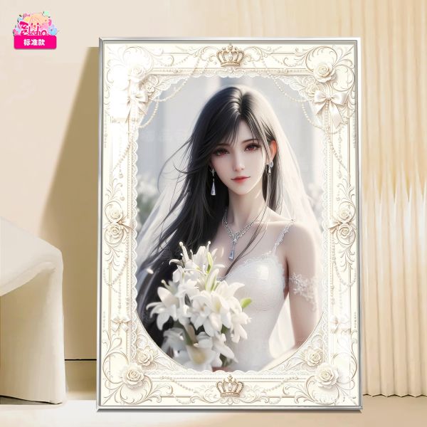 【海外代購】阿喵畫社 花嫁 婚紗蒂法-窗花款 新品12K主題超清裝飾畫 床頭地墊 客廳地墊 