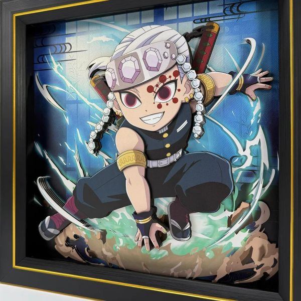 【海外代購】凹凸 PANDA 鬼滅之刃無限城篇音柱F款宇髓天元紙藝立體裝飾掛畫擺臺 