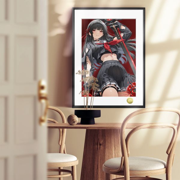 【海外代購】皇呱 鳴潮星炬學院JK劍客朽葉千咲週邊裝飾畫 午睡毯 地毯