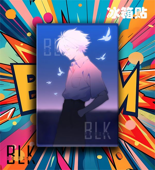 【海外代購】巴洛克《和平鴿渚薰》EVA新世紀福音戰士天鷹戰士初號機碇真嗣明日香動漫裝飾畫冰箱貼 